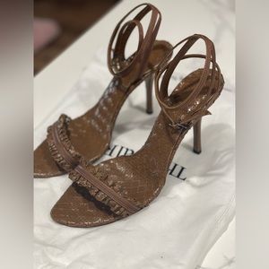 Bottega Veneta brown leather heels